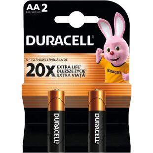 Duracell AA, 2 шт., 1.5 V, Батарейки лужні LR6
