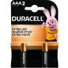 Duracell AAА, 2 шт., 1.5 V, Батарейки щелочные, LR03
