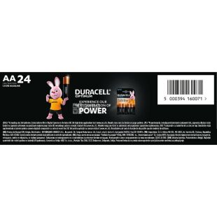 Duracell Extra life, АА, 24 шт., 1.5V, Батарейки лужні LR6