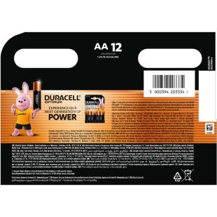 Duracell АА,12 шт., 1,5 V, Батарейки щелочные, LR6