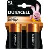 Duracell D, 2 шт., 1.5 V, Батарейки лужні LR20