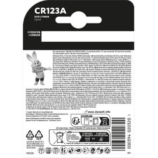 Duracell Lithium, 2 шт., 3 V, Літієві батарейки, CR123