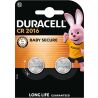 Duracell, 2 шт., 3V, Батарейка літієва, кругла, CR2016