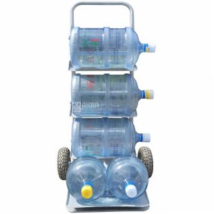 ViO HT-5BM, Двухколесная тележка с платформой для перемещения 5 бутылей с водой, металлическая, до 200 кг