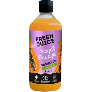 Fresh Juice Royal Papaya, 473 мл, Гель для душа Королевская Папайя, Фреш Джус