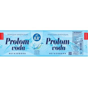 Prolom voda, 1,5 л, Вода минеральнаялечебно- столовая, негазированная, щелочная, ПЭТ