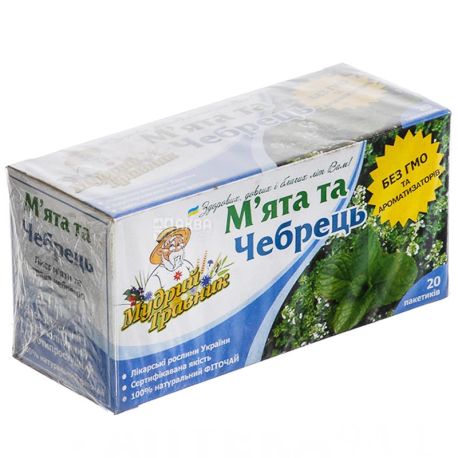 Мудрий Травник, М'ята і чебрець, 20 пак., Фіточай