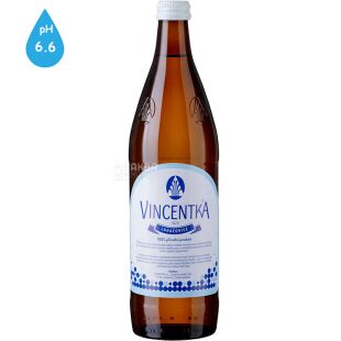 Vincentka, 0,7 л, Вода мінеральна Вінцентка, лікувальна, газована, скло