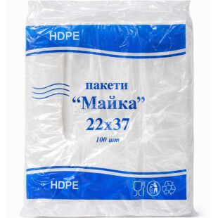 Comserv, 100 шт., Пакеты-майка Комсерв, 22х37, 12 мкм, прозрачные