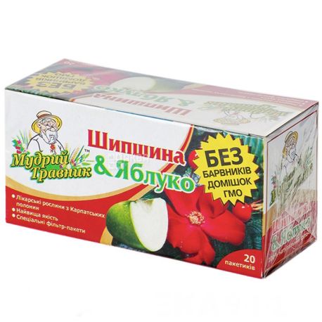 Wise Travnik, 20 pcs, herbal tea, Rosehip and Apple