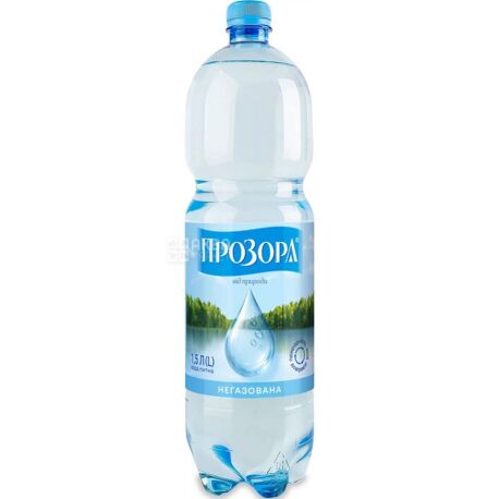 Прозора, 1,5 л, Вода минеральная негазированная, ПЭТ
