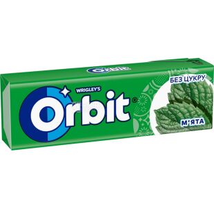 Orbit, 14 г, Жевательная резинка без сахара Мята, Орбит
