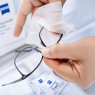 ZEISS, 30 шт., Вологі серветки для очищення окулярів та лінз, 15х13 см, Цайс  Brillen-Reinigugstucher