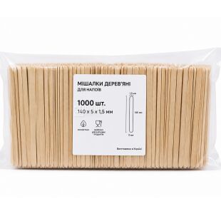 Ecowood Premium, Ecowood Premium wooden stirrers, 14 cm, 1000 pcs.
