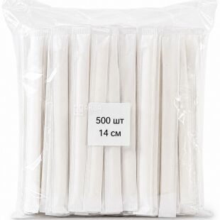 Coffee stirrer, 500 pcs, disposable, wooden, individually wrapped, 14 cm