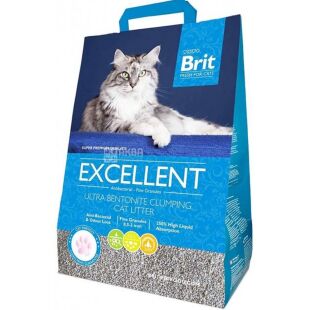 Brit Fresh Excellent,10 кг, Наполнитель для кошачьего туалета Брит, бентонитовый