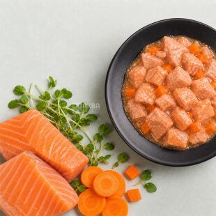 Savory, 85 г, Влажный корм для котят Лосось и морковь в соусе, Сейвори
