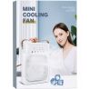 Clever Mini Cooling fan, Портативний вентилятор-зволожувач з LED підсвіткою та резервуаром для води, чорний