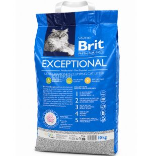 Brit Fresh Excellent,10 кг, Наполнитель для кошачьего туалета Брит, бентонитовый