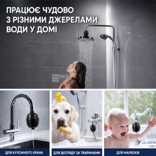 ViO SF-W3, Фільтр для душу універсальний, чорний глянцевий