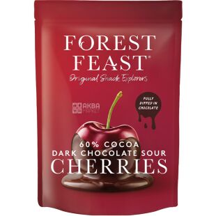 Forest Feast Cherry with Dark Chocolate, 120 г, Вишня в темном бельгийском шоколаде, Форест Фест