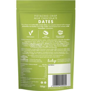 Forest Feast Pistachio Crisp Chocolate Dates, 120 г, Финики с фисташками и молочным шоколадом, Форест Фест
