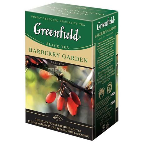 Greenfield, Barberry Garden, 100 г, Чай Гринфилд, Барберри Гарден, черный с барбарисом 