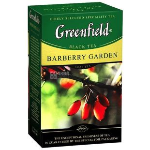 Greenfield, Barberry Garden, 100 г, Чай Грінфілд, Барберри Гарден, чорний з барбарисом