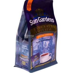 Sun Gardens Earl Grey, 40 шт. х 2 г, Чай чорний з бергамотом Ерл Грей Імперіал, Сан Гарденс