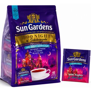 Sun Gardens 1000 Nights of Scheherazada, 40 шт. х 1,5 г, Чай чорний з ягодами та травами 1000 ночей Шахерезади, Сан Гарденс