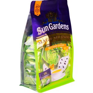 Sun Gardens Magic Soursop, 40 шт. х 1,5 г, Чай зелений Магічний Саусеп, Сан Гарденс