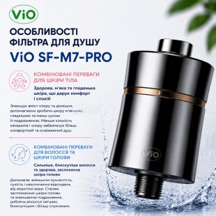 ViO SF-M7-PRO, Фільтр для душу універсальний, сріблястий, металевий