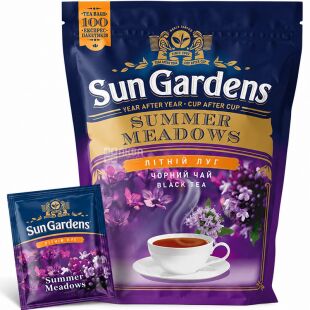 Sun Gardens Summer Meadows,100 шт. х 1,7 г, Чай чорний Літній луг, Сан Гарденс 