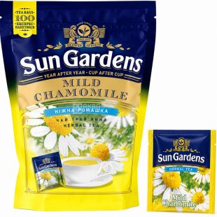 Sun Gardens Mild Chamomile, 100 шт. х 1,5 г, Чай травяной Нежная ромашка, Сан Гарденс