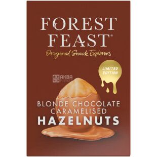 Forest Feast Blonde Chocolate Caramelised Hazelnuts, 100 г, Фундук карамелизированный в белом шоколаде, Форест Фест