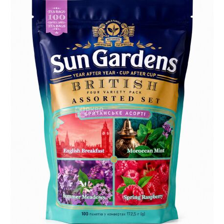 Sun Gardens British Assorted Set, 100 шт., Британское ассорти из 4