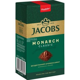 Jacobs Monarch, 230 г, Кава мелена Якобз Монарх Класичний, середнього обсмаження