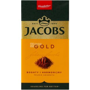 Jacobs Gold, 250 г, Кава мелена середнього обсмажування Якобз Голд, купаж