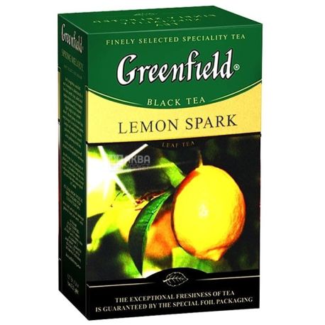 Greenfield, Lemon Spark, 100 г., Чай Гринфилд, Лемон Спак, черный с лимоном