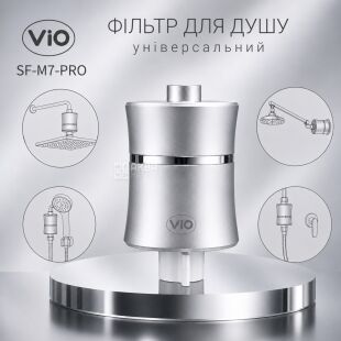 ViO SF-M7-PRO, Фільтр для душу універсальний, сріблястий, металевий