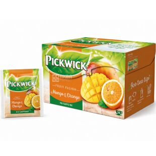 Pickwick Mango&Orange, 20 шт. x 1.75 г, Фруктовый чай со вкусом апельсина и манго, Пиквик