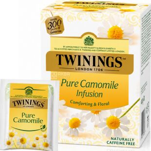 Twinings Pure Camomile, 20 шт. х 2 г, Чай травяной Ромашка, Твайнингс