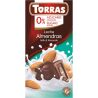 Torras Leche Almendras, 75 г, Торрас, Молочный шоколад с миндалем, без сахара