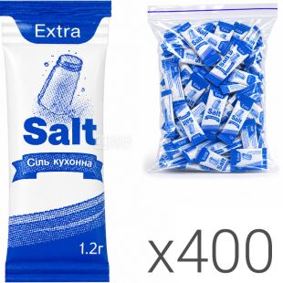 Clever, 400 шт. х 1,2 г, Соль кухонная Extra, в стиках
