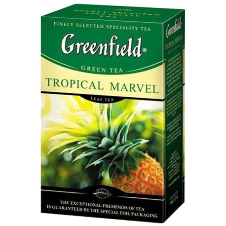 Greenfield, Tropical Marvel, 100 г, Чай Грінфілд, Тропікал Марвел, зелений з тропічними фруктами