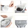 Emergency mini toilet, 700 мл, Дорожній портативний туалет-пісуар, універсальний, 132х270 мм