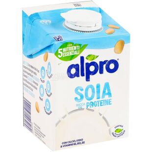 Alpro Soia Proteine, 500 мл, Соевое молоко с кальцием и йодом Алпро Ориджинал
