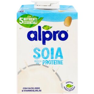 Alpro Soia Proteine, 500 мл, Соевое молоко с кальцием и йодом Алпро Ориджинал