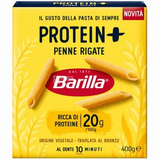 Barilla Protein+ Penne Rigate, 400 г, Макароны Пенне с повышенным содержанием белка, Барилла