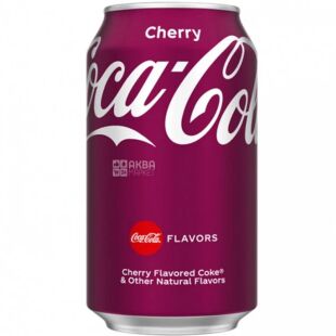 Coca Cola Chery, 330 мл, Напиток газированный Кока Кола Вишня, ж/б